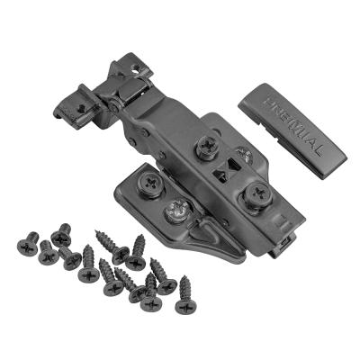 250260 CON BRIO 3D Накладная петля с доводчиком для алюминиевого профиля ЧЕРНАЯ под евровинт